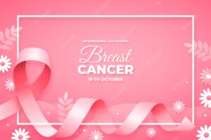 Gradient international day against breast cancer background