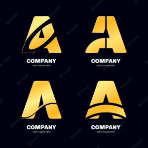 Gradient a logo template collection