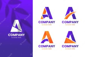 Gradient a logo templates collection