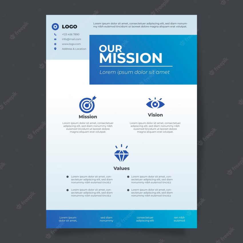 Gradient our mission flyer template