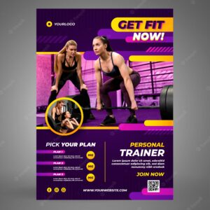 Gradient personal trainer poster