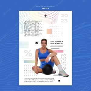 Gradient sport concept poster template