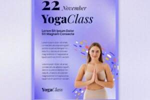 Gradient yoga class template