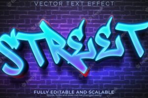 Graffiti text effect editable spray and paint text style