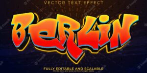 Graffiti text effect editable spray and street text style