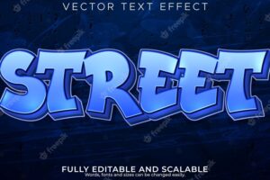 Graffiti text effect editable spray and street text style