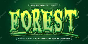 Green forest 3d editable text effect