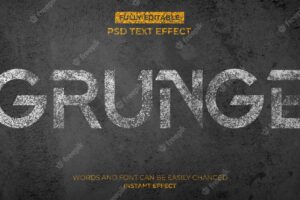 Grunge concrete text effect