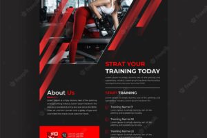 Gym fitness flyer design template