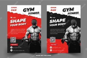 Gym fitness flyer poster template