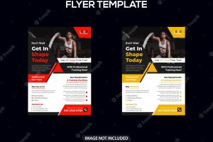 Gym and fitness flyer for women