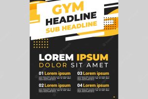 Gym sport flyer template
