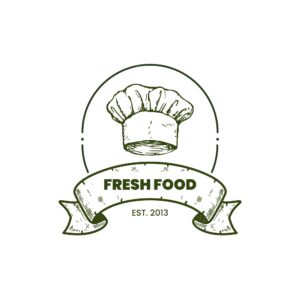 Hand-drawn cs food logo