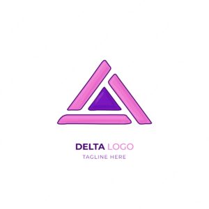 Hand drawn delta logo design template