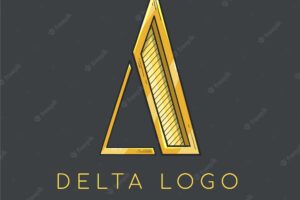 Hand drawn  delta logo template