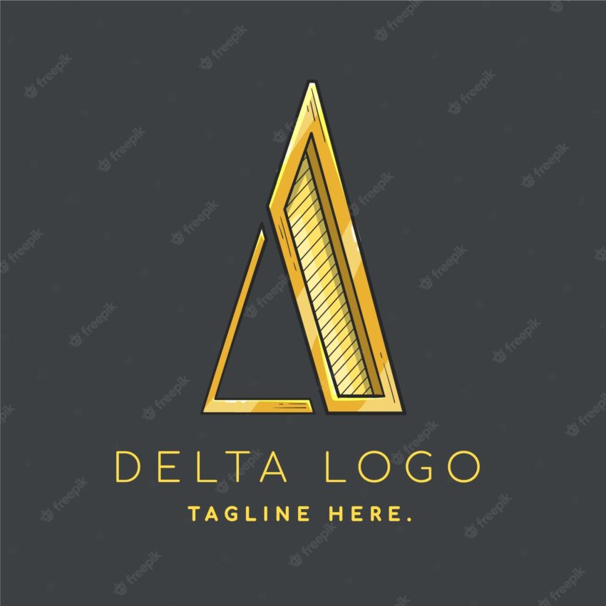 Hand drawn  delta logo template