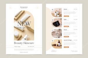 Hand drawn product catalog template