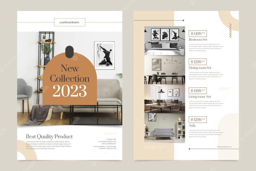 Hand drawn product catalog template