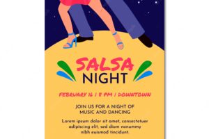 Hand drawn salsa poster
