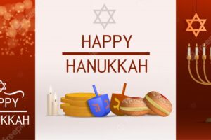 Hanukkah banner set. realistic illustration of hanukkah vector banner set for web design