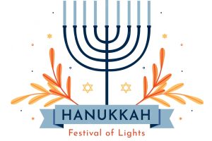 Hanukkah concept in flat design