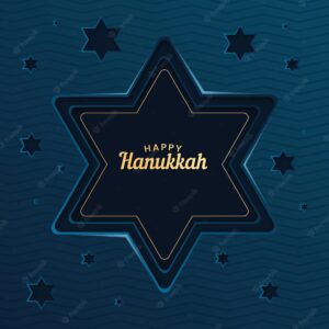 Hanukkah concept in paper style