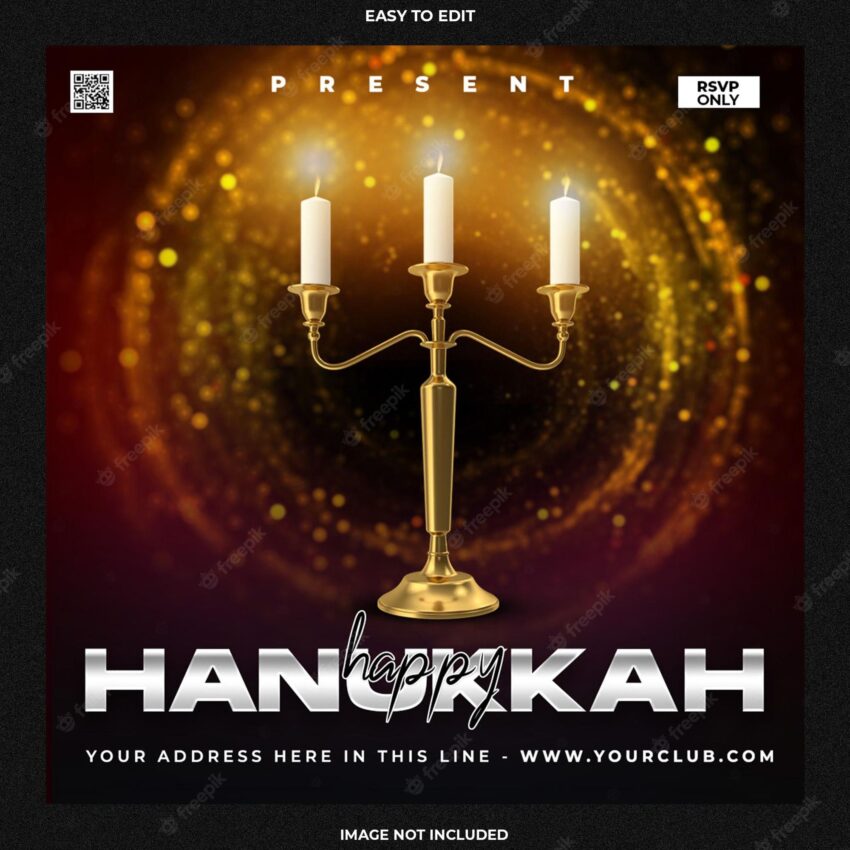 Hanukkah flyer template