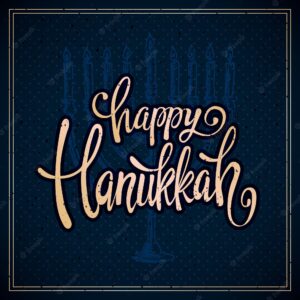Hanukkah lettering concept