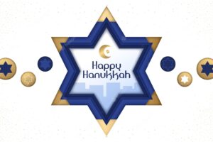 Hanukkah in paper style