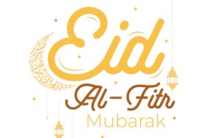Happy eid al fitr mubarak banner template