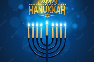 Happy hanukkah background cover, card celebration text. vector illustration