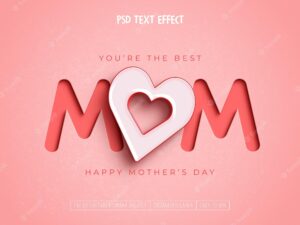 Happy mother's day editable text effect