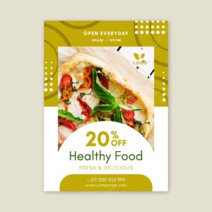 Healthy food menu template