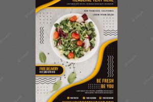 Healthy food restaurant poster design
