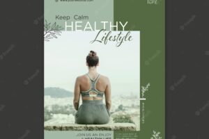 Healthy lifestyle print template