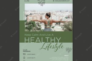 Healthy lifestyle print template