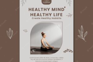 Healthy mind poster template