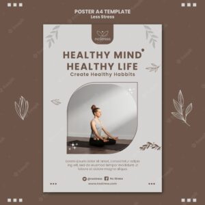 Healthy mind poster template