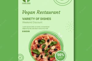 Healthy restaurant flyer