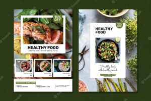 Healthy restaurant promotion template psd