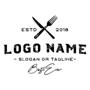 Hipster cooking and restaurant logo vector