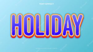 Holiday text effect template