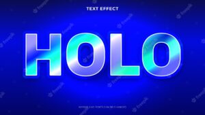 Holographic text effect