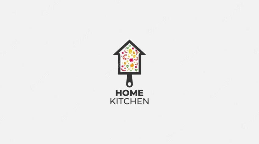 Home food circle vector logo template design