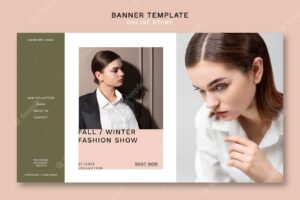 Horizontal banner for minimalistic online fashion store