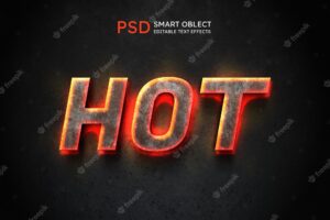 Hot text style effect