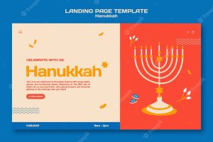 Illustrated hanukkah web template