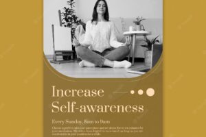 Increase self awareness flyer template