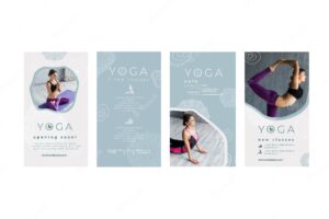 Instagram stories collection for yoga practicing