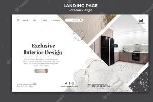 Interior design template landing page